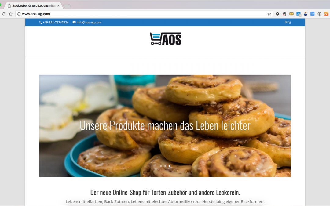 Webseite der AOS UG