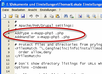 PHP Version in htaccess Dateie einstellen