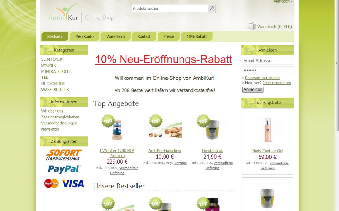 Ambikur-Shop für hochwertige Kosmetik