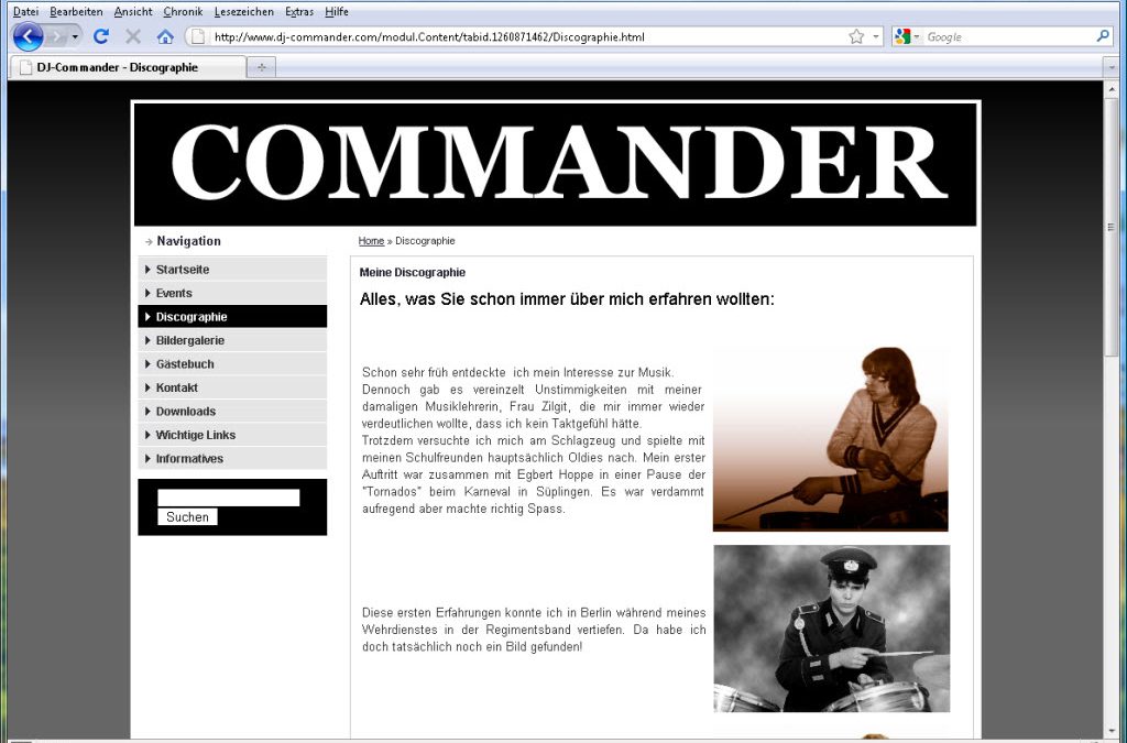 Homepage für DJ-Commander aus Haldensleben