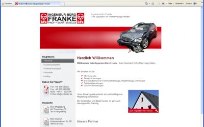 Webseite für das Ingenieur-Büro Franke