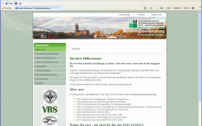 Webseite für GSH Mittendorf & Heinrich GbR – Schädlingsbekämpfung/Holz- und Bautenschutz