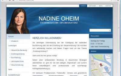 Webseite Steuerberater Nadine Oheim